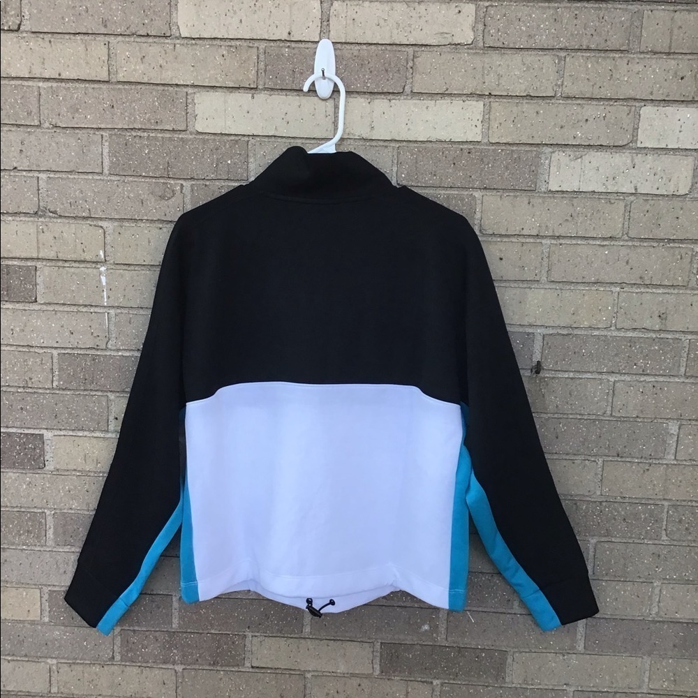 DKNY Sport Woman’s 1/2 Zip Pullover Black / White - Picture 3 of 7